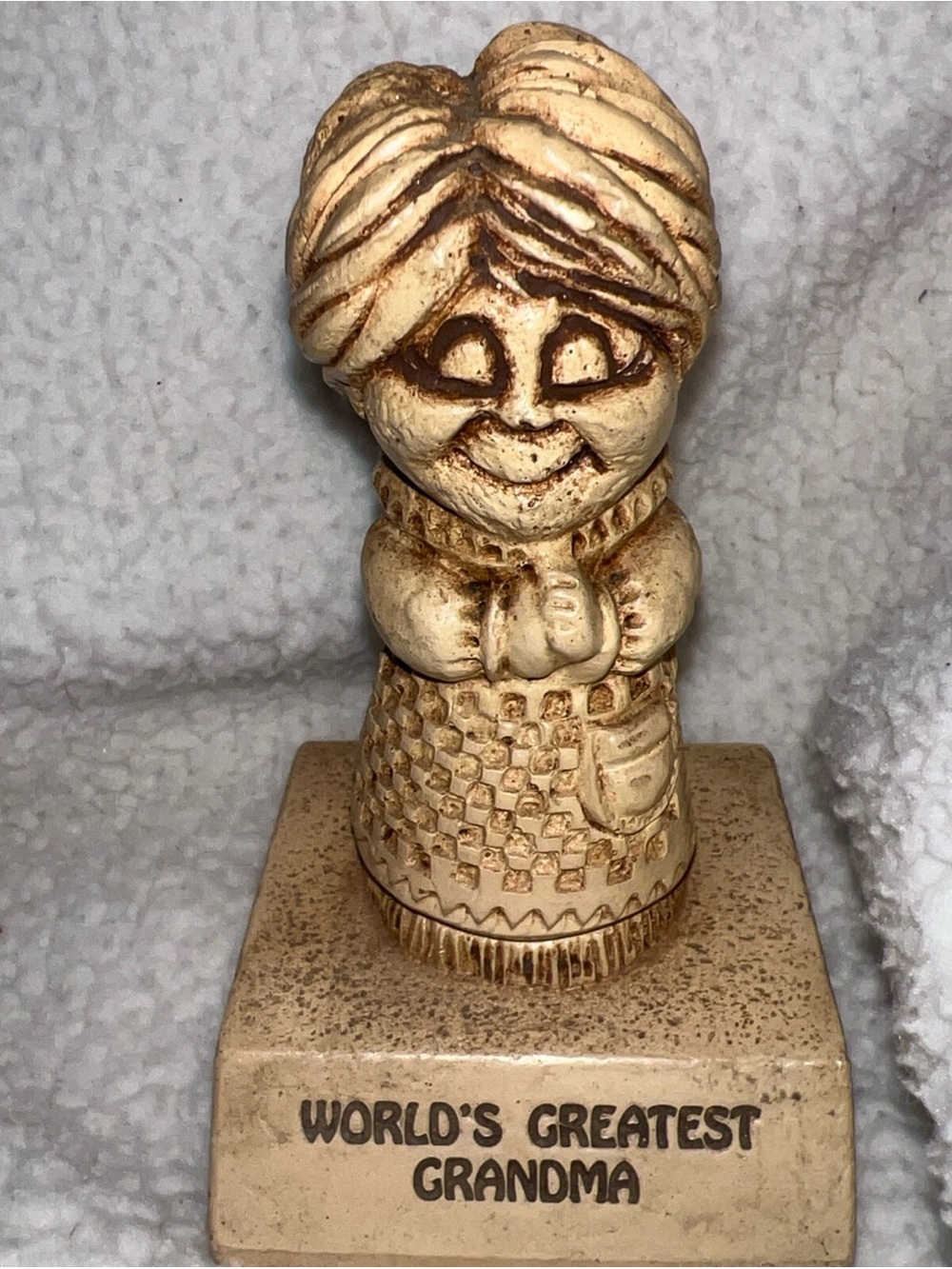 World's Greatest Grandma Vintage 1970’s Resin Figurine